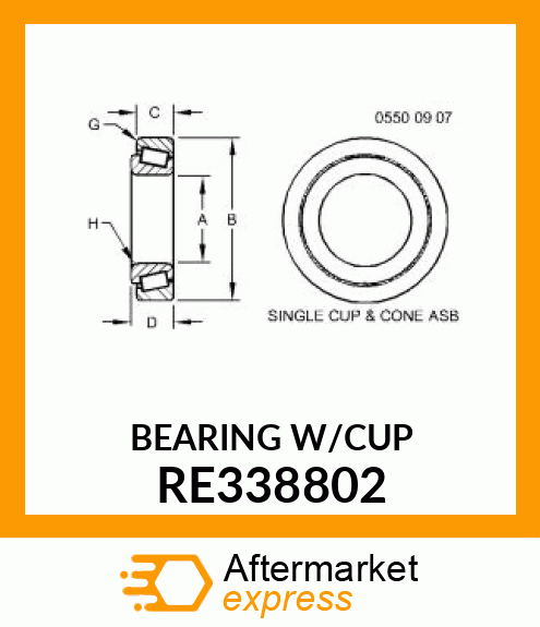 TAPERED ROLLER BEARING, 9X30T, 9RT, RE338802