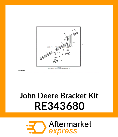 BRACKET KIT, ACCESSORY MOUNTING RE343680