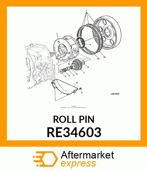 PIN, FILLED SPRING RE34603