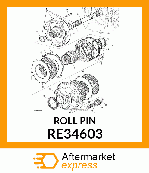 PIN, FILLED SPRING RE34603