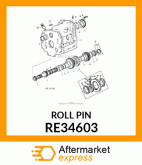 PIN, FILLED SPRING RE34603