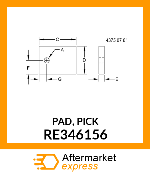 PAD, PICK RE346156