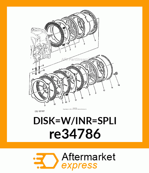 DISK WITH INNER SPLINE re34786