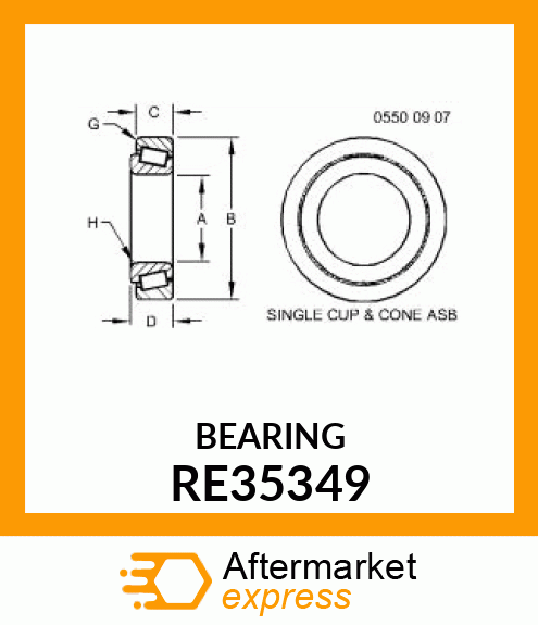 TAPERED ROLLER BEARING RE35349