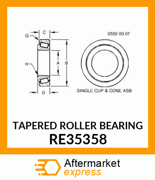 TAPERED ROLLER BEARING RE35358