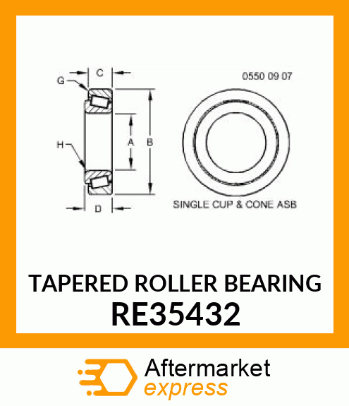 TAPERED ROLLER BEARING RE35432