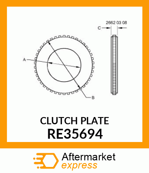 PLATE, FACED RE35694