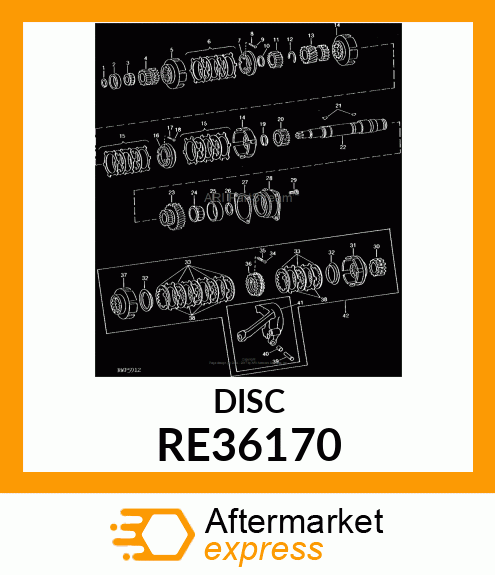 DISK WITH INNER SPLINE, SYNCHRONIZE RE36170