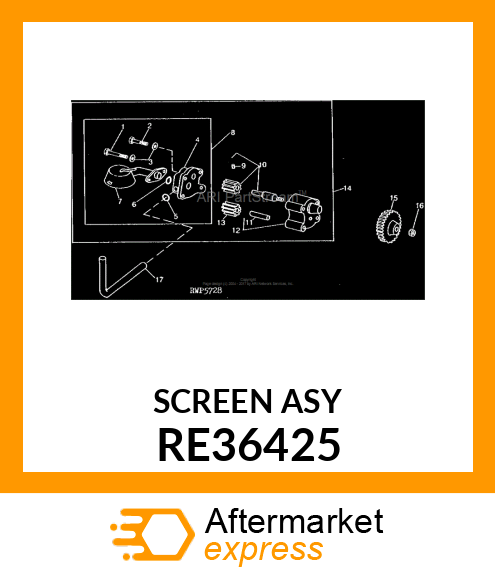 INTAKE,OIL PUMP,WITH SCREEN RE36425