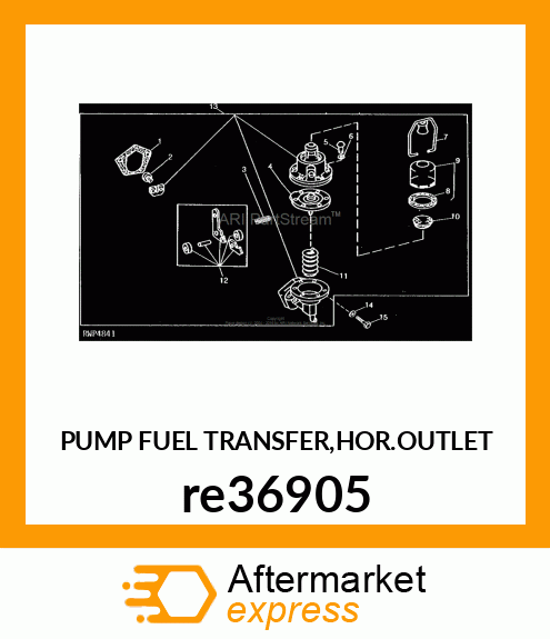 PUMP FUEL TRANSFER,HOR.OUTLET re36905