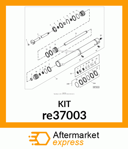 HYDRAULIC CYLINDER KIT, BORE, 80 re37003