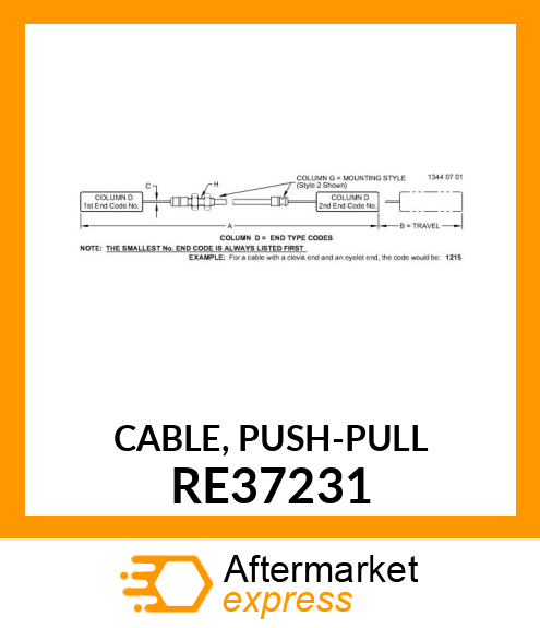 CABLE, PUSH RE37231