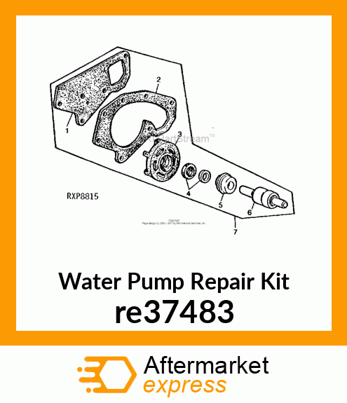 PUMP KIT, COOLANT PUMP REBUILD re37483