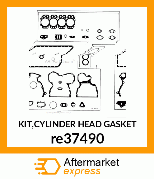 KIT,CYLINDER HEAD GASKET re37490