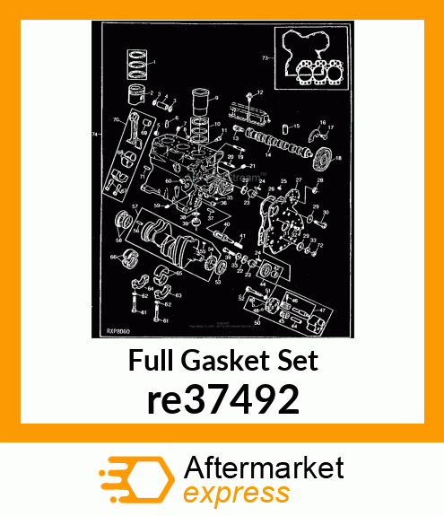 KIT,GASKET,FOR ENGINE REBUILD re37492