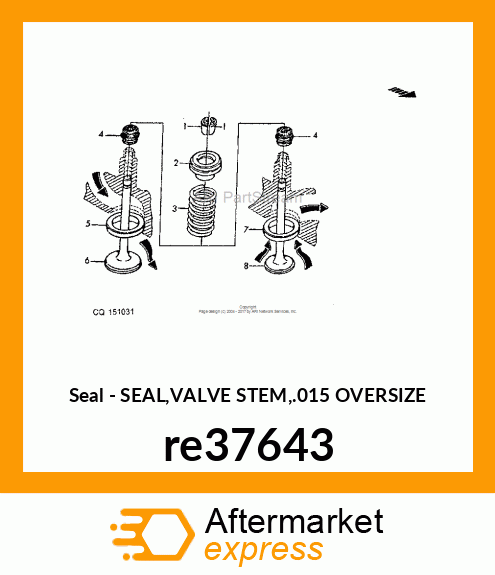 SEAL, VALVE STEM re37643