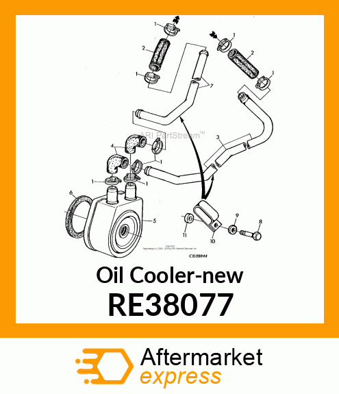 Oil Cooler - OIL COOLER, REFROIDISSEUR DHUIL RE38077