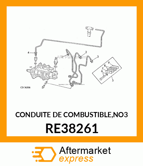 CONDUITE DE COMBUSTIBLE,NO3 RE38261