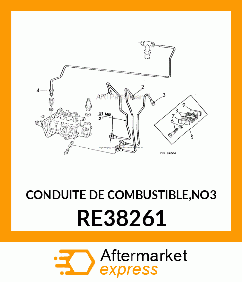 CONDUITE DE COMBUSTIBLE,NO3 RE38261