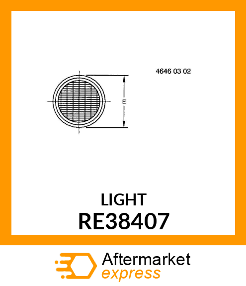 FLOODLAMP, TRACTOR, HALOGEN, LH RE38407