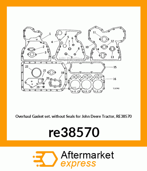 KIT,ENGINE REBUILD GASKET re38570