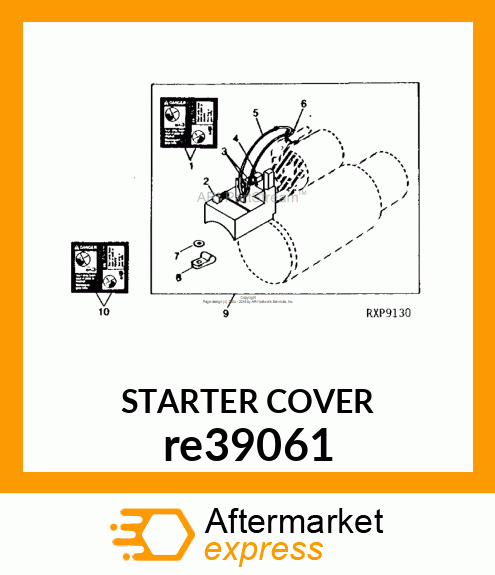 KIT, STARTER SOLENOID COVER MID DR re39061