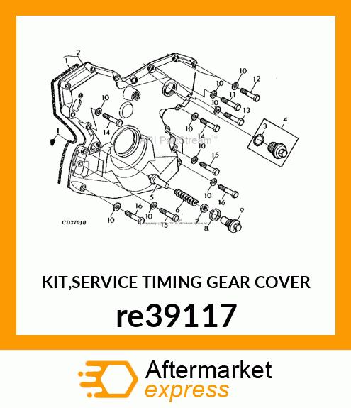 KIT,SERVICE TIMING GEAR COVER re39117