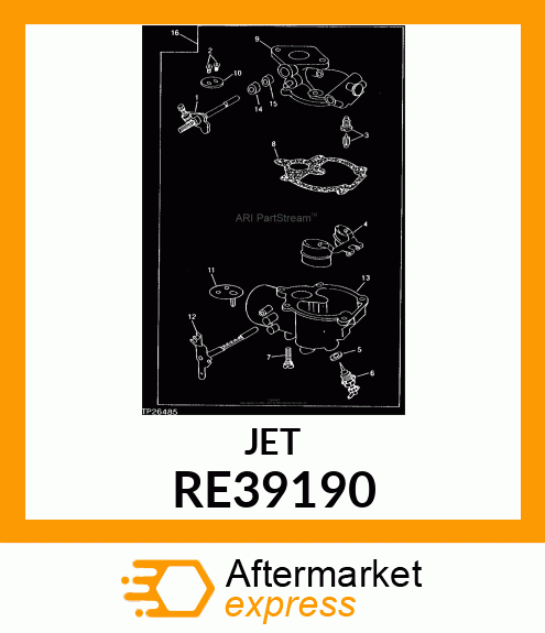 JET ADJUSTMENT ASSEMBLY RE39190