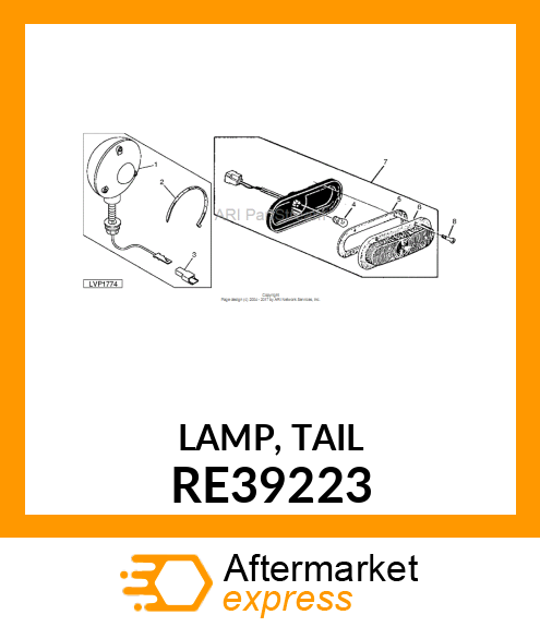 LAMP, TAIL RE39223