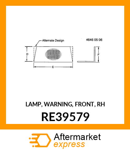 LAMP, WARNING, FRONT, RH RE39579