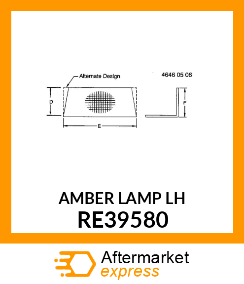 LAMP, WARNING, FRONT, LH RE39580