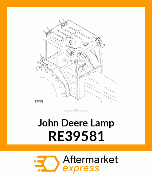 LAMP, WARNING, REAR, RH RE39581