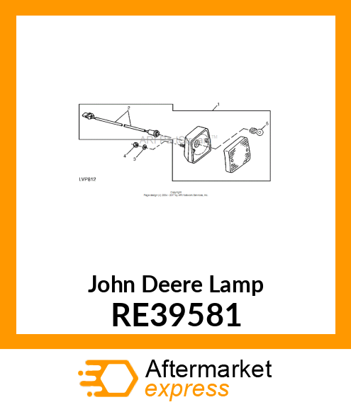 LAMP, WARNING, REAR, RH RE39581