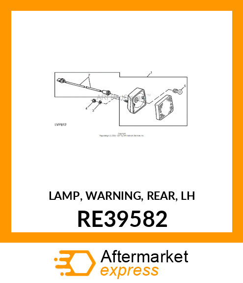 LAMP, WARNING, REAR, LH RE39582