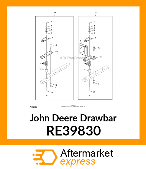 Drawbar Clevis Kit (Hammer Strap) RE39830