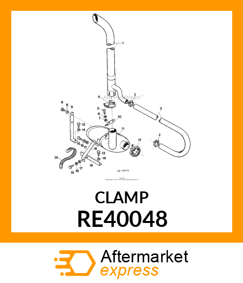 CLAMP, WITH SCREW RE40048