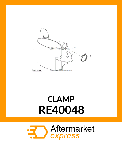 CLAMP, WITH SCREW RE40048