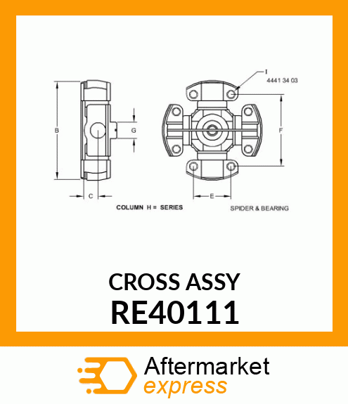 SPIDER AND BEARING ASSY (SIZE 7C) RE40111