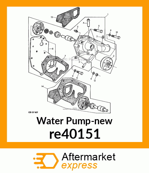 WATER PUMP re40151