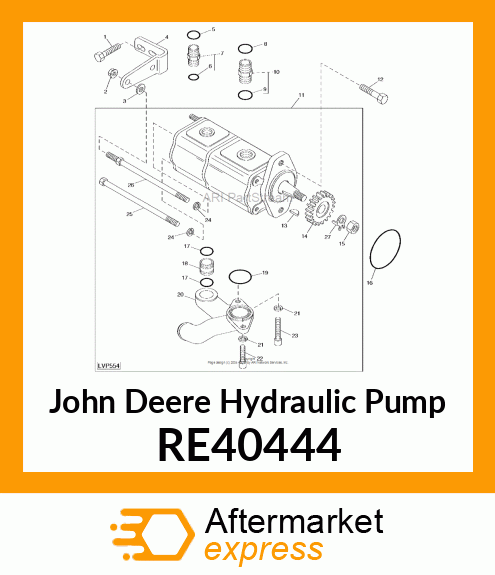 PUMP, HYDRAULIC RE40444