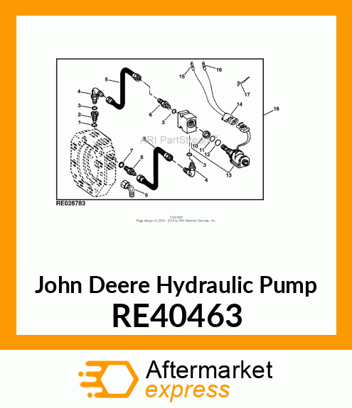 HYDRAULIC PUMP, HYDRAULIC PUMP ELEC RE40463