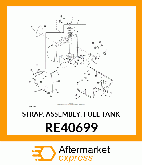 STRAP, ASSEMBLY, FUEL TANK RE40699