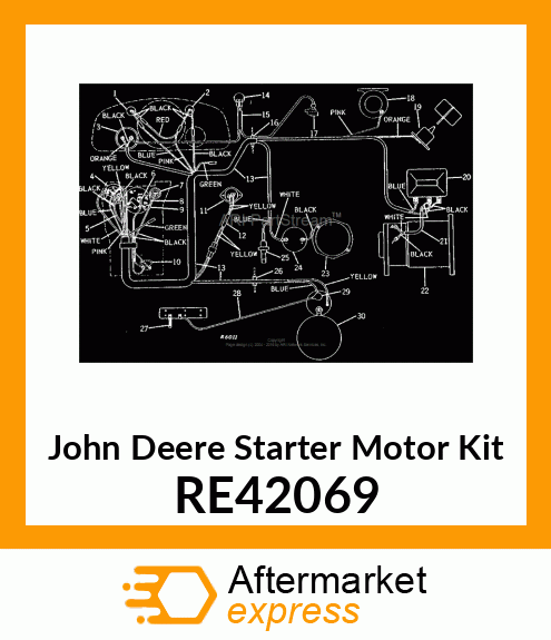 STARTER MOTOR KIT, NEUTRAL START SW RE42069