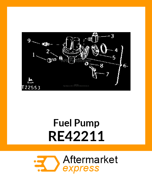 PUMP FUEL TRANSFER,HOR.OUTLET RE42211