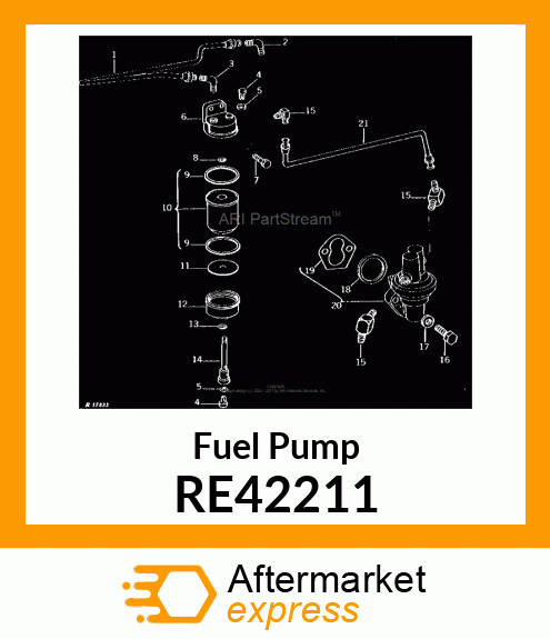 PUMP FUEL TRANSFER,HOR.OUTLET RE42211