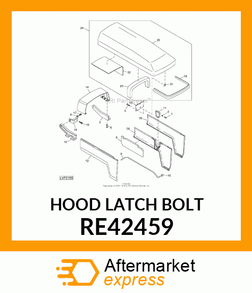 HOOD LATCH BOLT RE42459