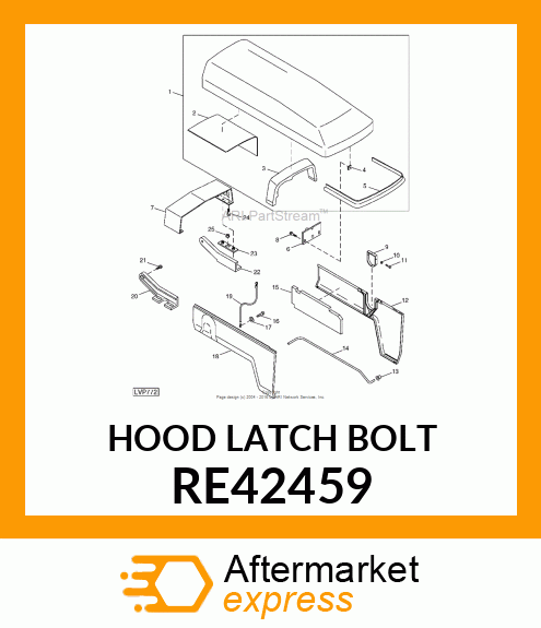 HOOD LATCH BOLT RE42459