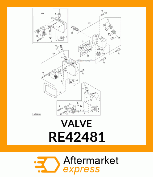 VALVE, LOWERING RATE ASSEMBLY RE42481