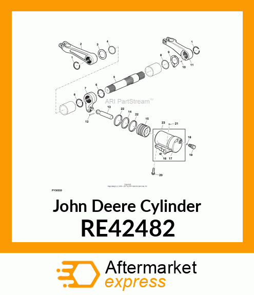 CYLINDER, CYLINDER, W/PLUG RE42482