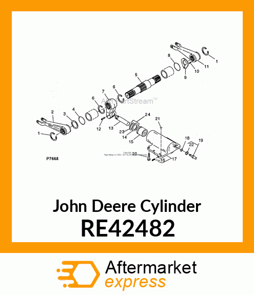 CYLINDER, CYLINDER, W/PLUG RE42482